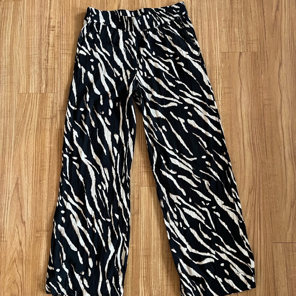 C&A Black and White Zebra Print Skirt